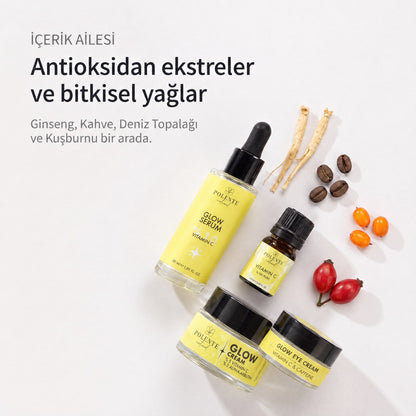 GLOW SERİSİ BAKIM SETİ — Antioksidan ekstreler ve bitkisel yağlar