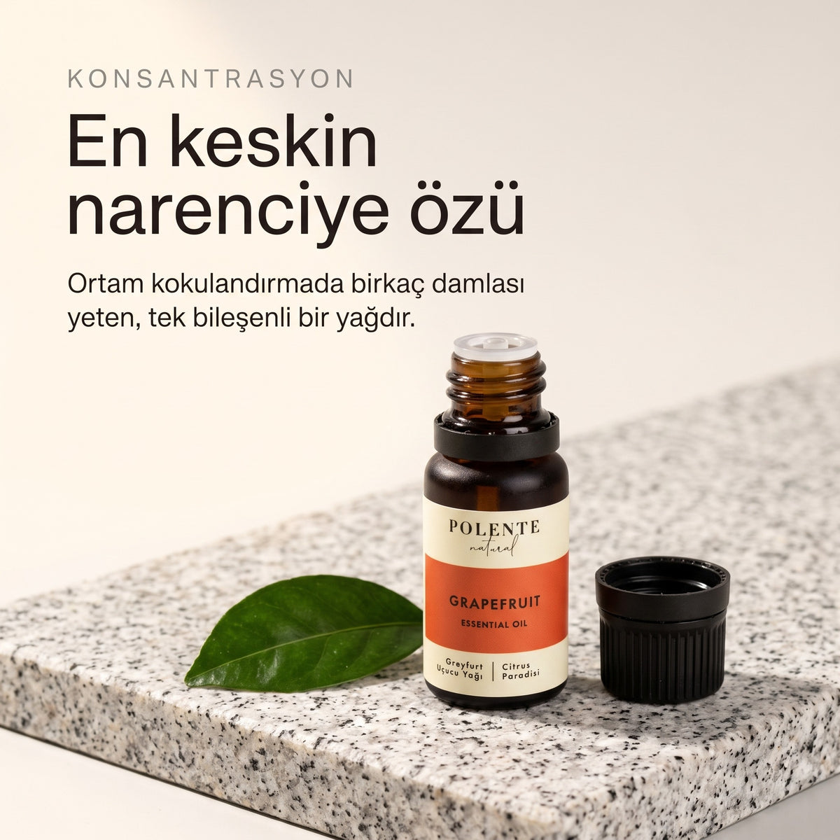 Greyfurt Uçucu Yağı — en keskin narenciye özü; ortam kokulandırmada birkaç damla