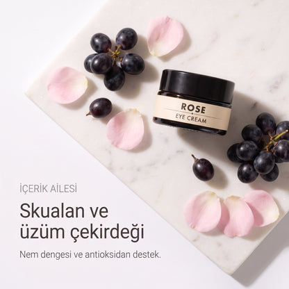Gül Canlandırıcı Göz Kremi 20 ml — skualan ve üzüm çekirdeği yağı içerik ailesi
