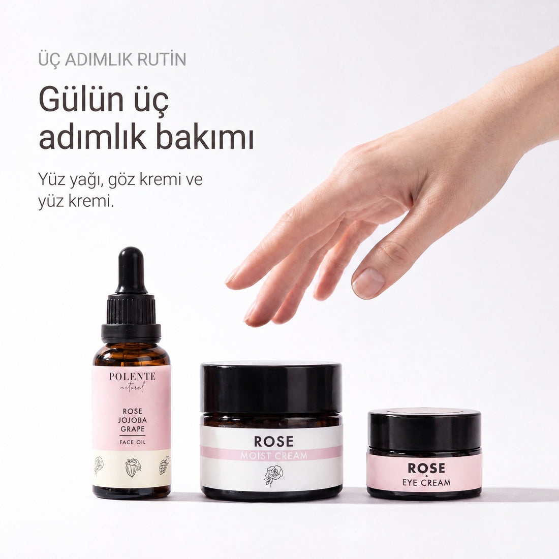 Gül Canlandırıcı Cilt Bakım Serisi — gülün üç adımlık bakımı