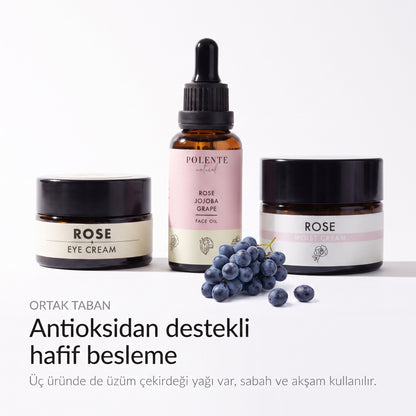 Gül Canlandırıcı Cilt Bakım Serisi — antioksidan destekli hafif besleme