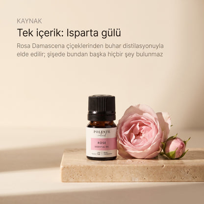 GÜL UÇUCU YAĞI 2,5 ml — tek içerik Isparta gülü, Rosa Damascena buhar distilasyonu