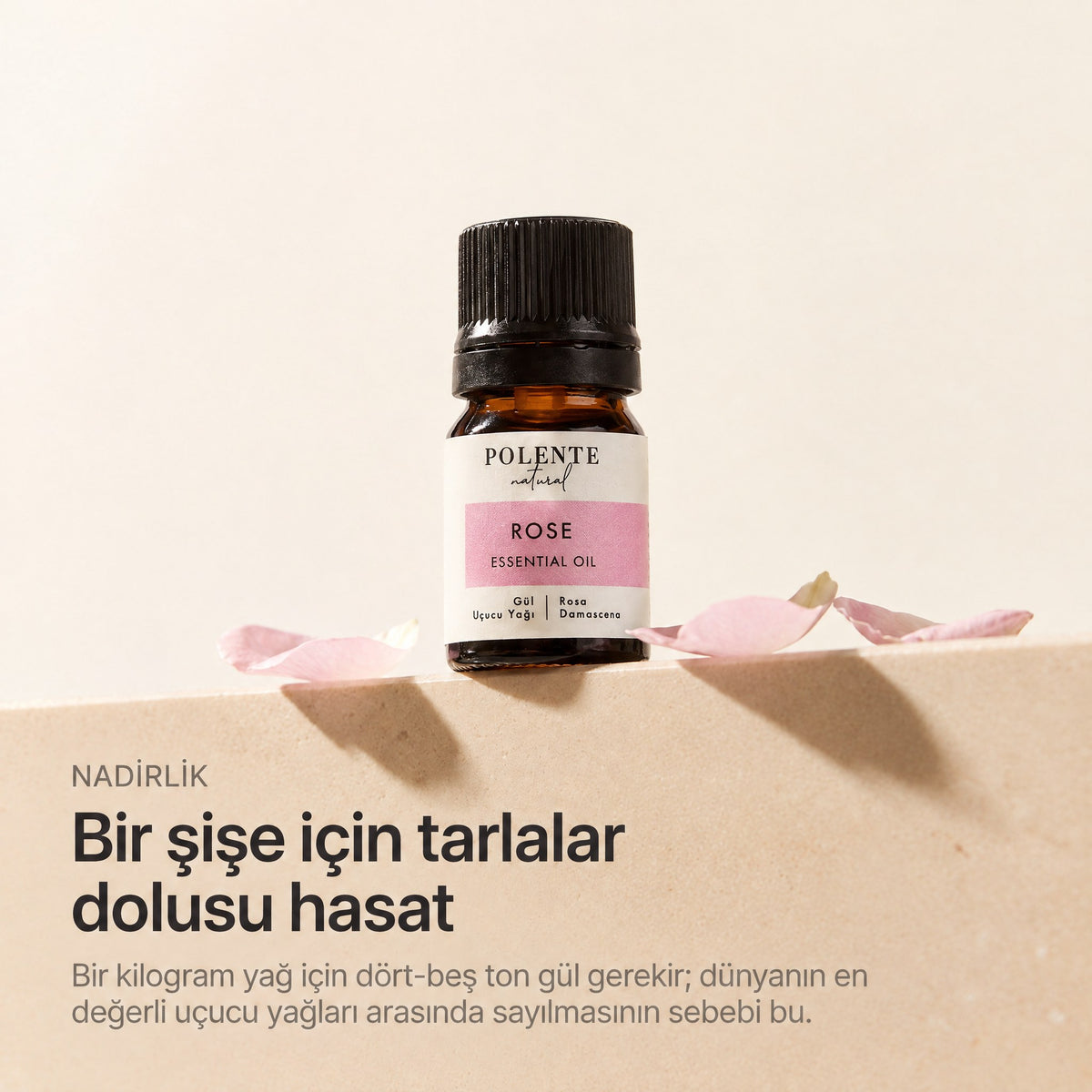 GÜL UÇUCU YAĞI 2,5 ml — bir kilogram yağ için dört-beş ton gül gerekir
