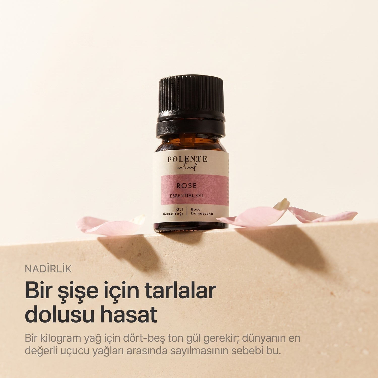 GÜL UÇUCU YAĞI 2,5 ml — bir kilogram yağ için dört-beş ton gül gerekir