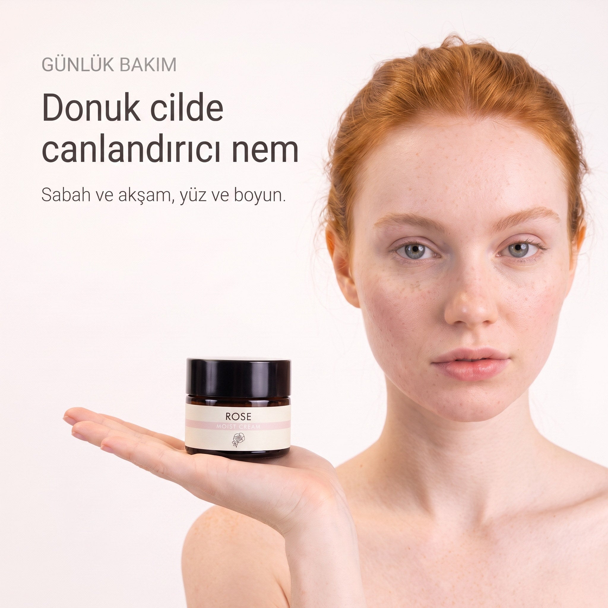Gül Canlandırıcı Yüz Kremi 50 ml — donuk cilde günlük canlandırıcı nem