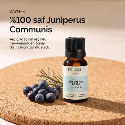 Ardıç Uçucu Yağı 10 ml — %100 saf Juniperus Communis — reçineli meyveden buhar distilasyonu