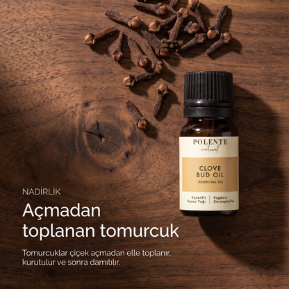 Karanfil Uçucu Yağı 10 ml — açmadan elle toplanan kurutulmuş karanfil tomurcukları