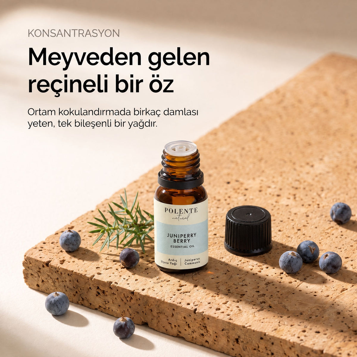 Ardıç Uçucu Yağı 10 ml — meyveden gelen reçineli, tek bileşenli uçucu yağ