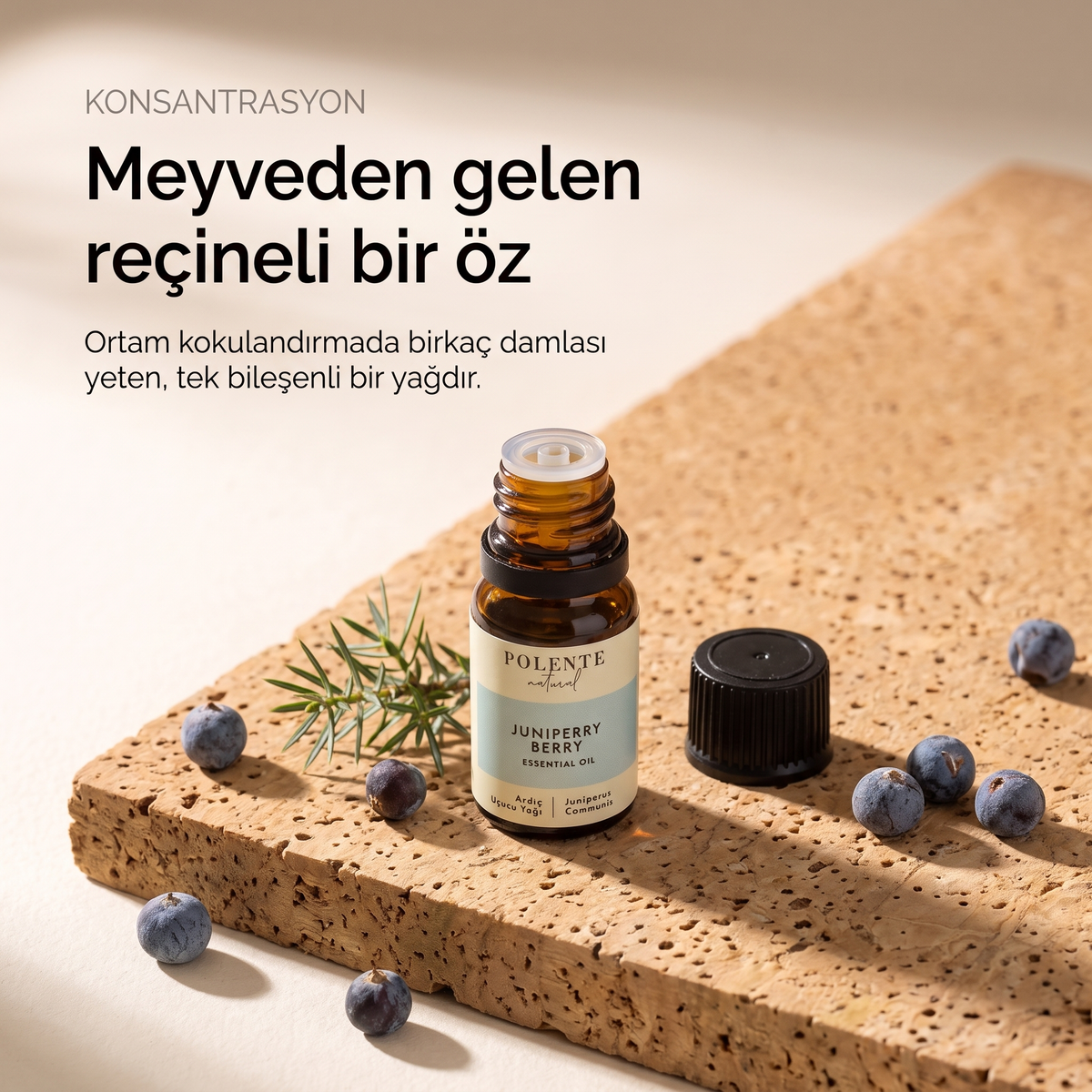Ardıç Uçucu Yağı 10 ml — meyveden gelen reçineli, tek bileşenli uçucu yağ