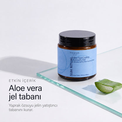 After Sun Cooling &amp; Recovery Gel 100 ml — aloe vera jel tabanı, yaprak özsuyu jelin yatıştırıcı tabanını kurar