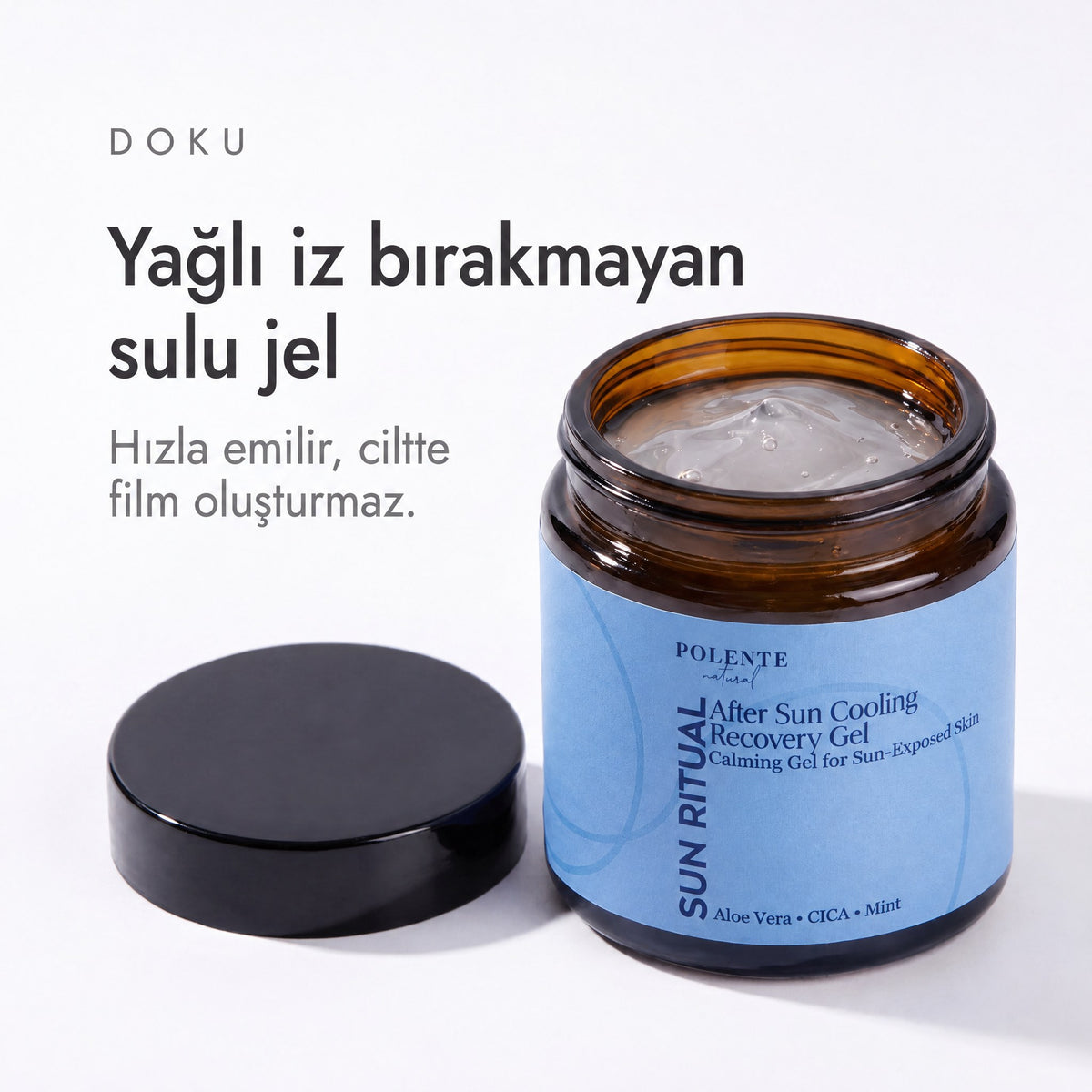 After Sun Cooling &amp; Recovery Gel 100 ml — yağlı iz bırakmayan sulu jel dokusu, hızla emilir