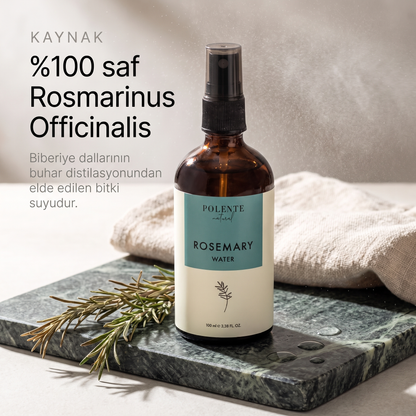 Biberiye Suyu %100 saf hidrosol 100 ml — Rosmarinus Officinalis kaynağı: biberiye dallarıyla