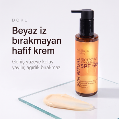 SPF 50+ Protective Sun Cream 200 ml — beyaz iz bırakmayan hafif krem dokusu