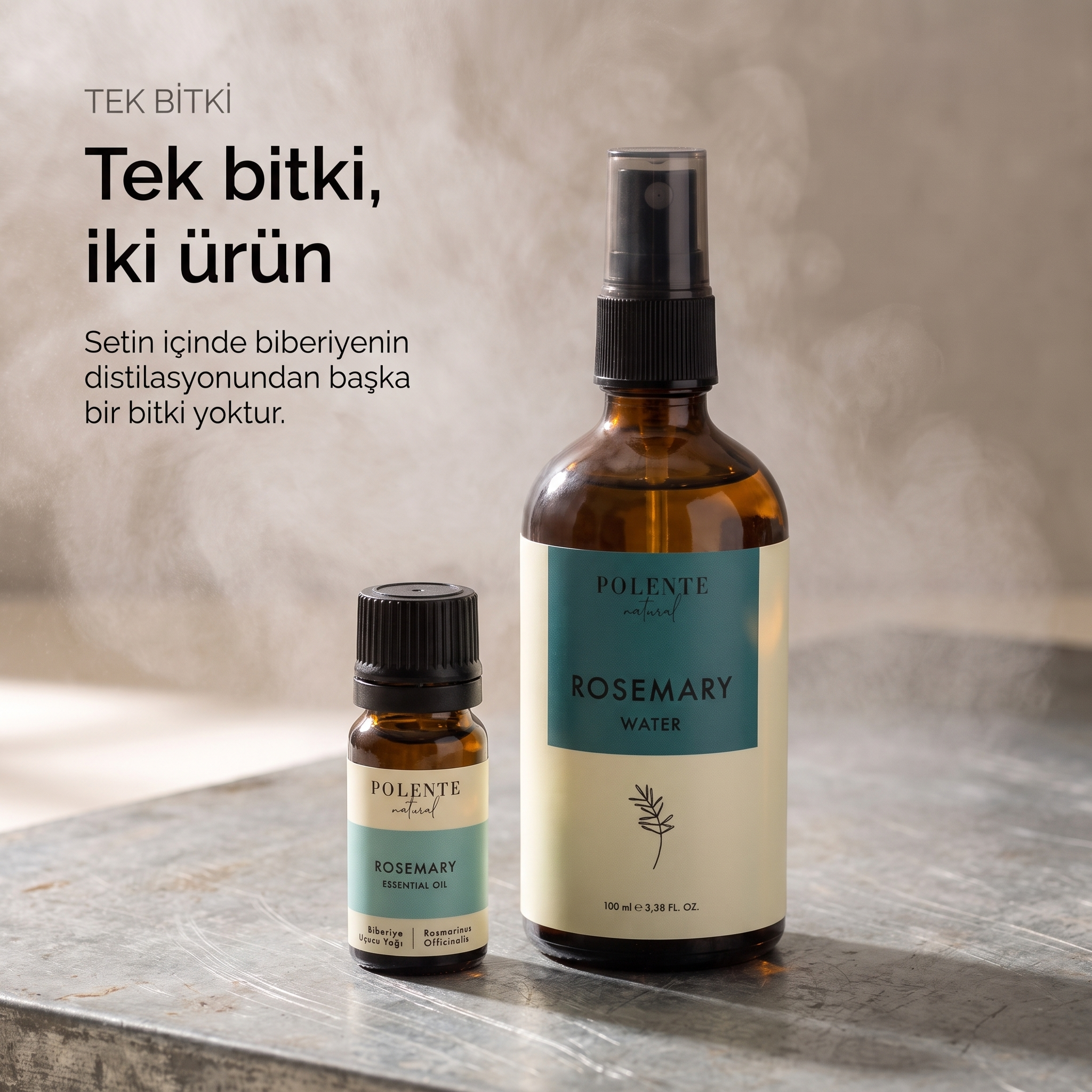Biberiye Uçucu Yağı &amp; Biberiye Suyu Seti — tek bitki iki ürün, biberiye uçucu yağı ve suyu bir arada