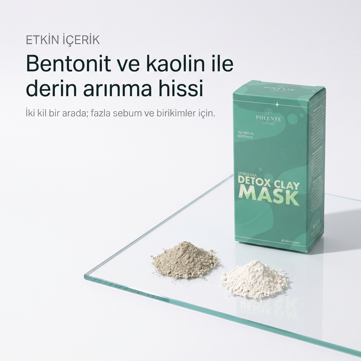 Spirulina Yosunlu Detoks Kil Maskesi 8x8 ml — Bentonit ve Kaolin kil tabanı