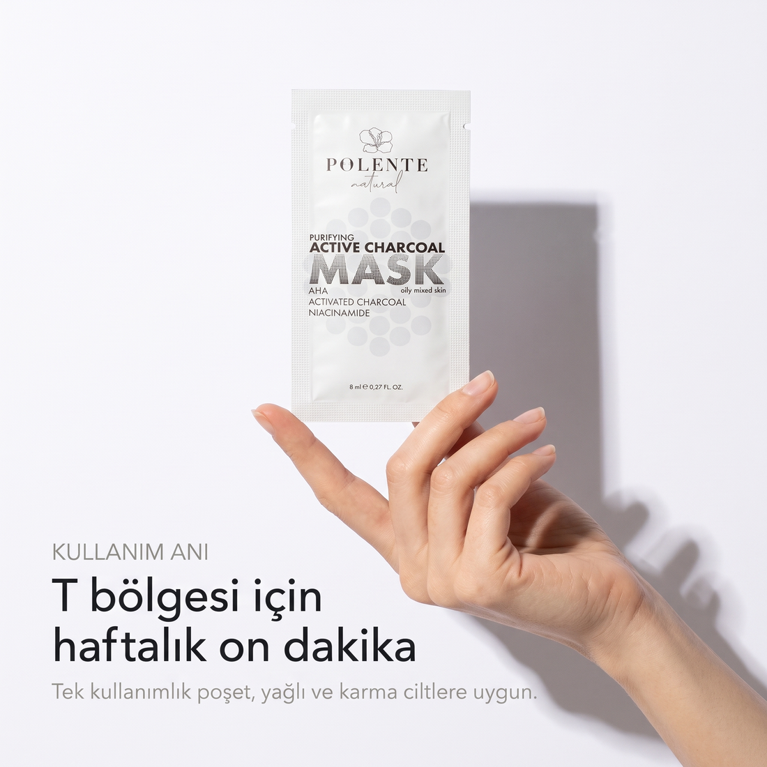 Aktif Karbonlu Arındırıcı Kil Maskesi 8x8 ml — T bölgesi için haftalık on dakika