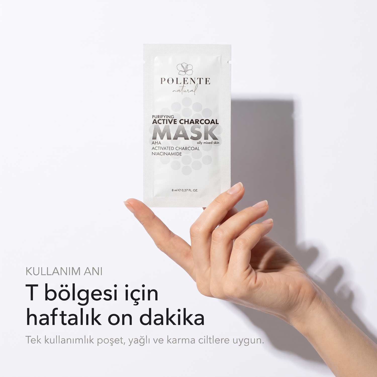 Aktif Karbonlu Arındırıcı Kil Maskesi 8x8 ml — T bölgesi için haftalık on dakika