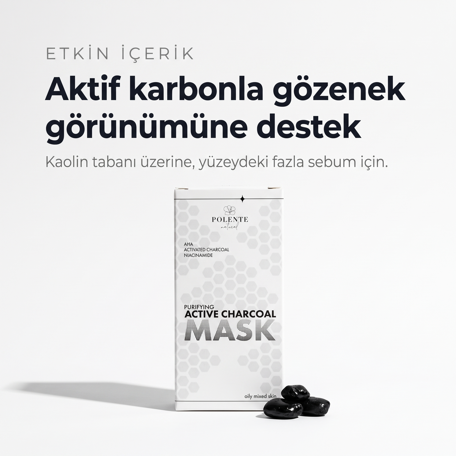 Aktif Karbonlu Arındırıcı Kil Maskesi 8x8 ml — aktif karbonla gözenek görünümüne destek