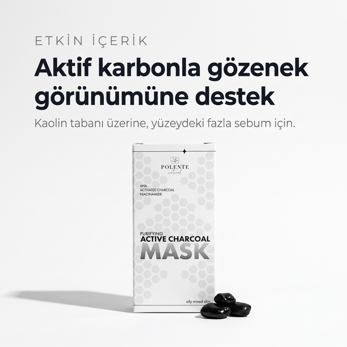 Aktif Karbonlu Arındırıcı Kil Maskesi 8x8 ml — aktif karbonla gözenek görünümüne destek
