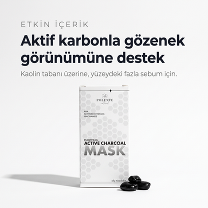 Aktif Karbonlu Arındırıcı Kil Maskesi 8x8 ml — aktif karbonla gözenek görünümüne destek