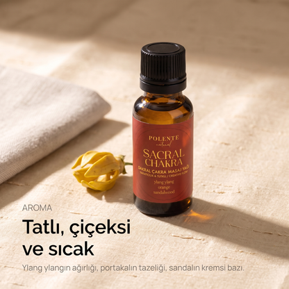 Sakral Çakra Yağı aroma profili — tatlı, çiçeksi ve sıcak notalar