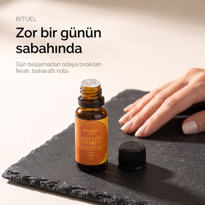 Güneş Sinirağı Çakra Yağı 20 ml — güne başlarken açılan şişe, aromatik ritüel yağı