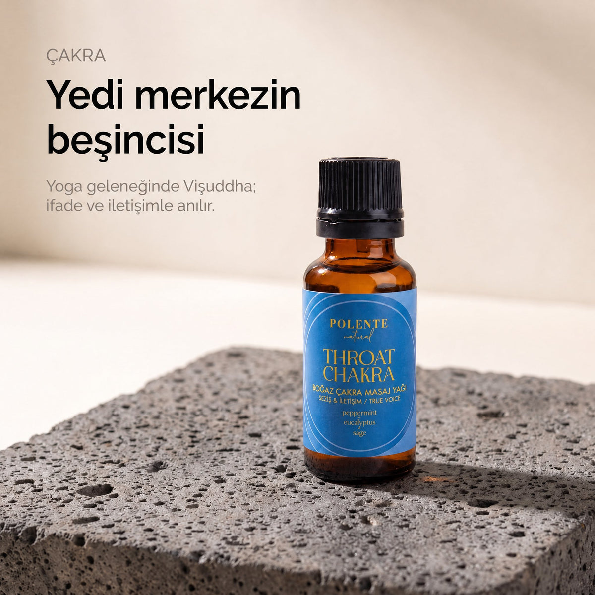 Boğaz Çakra Yağı 20 ml — yedi çakra merkezinin beşincisi, yoga geleneğinde Vişuddha