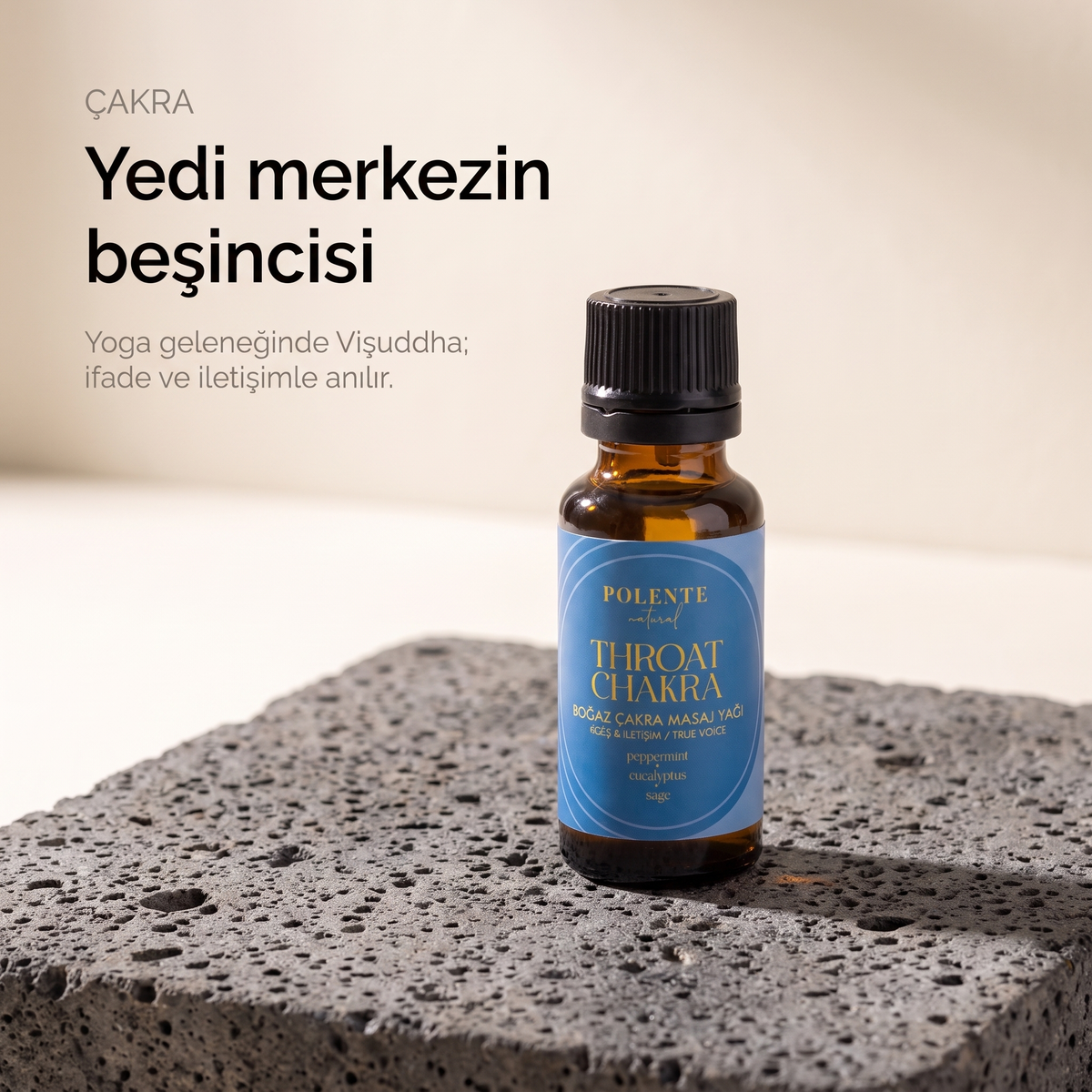 Boğaz Çakra Yağı 20 ml — yedi çakra merkezinin beşincisi, yoga geleneğinde Vişuddha