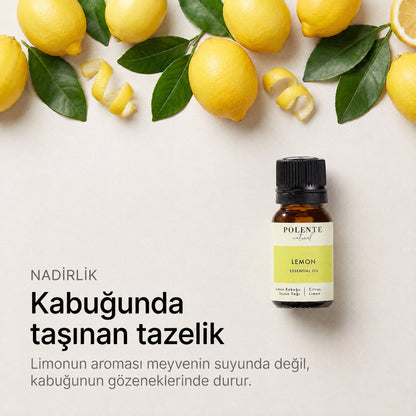 Limon Kabuğu Uçucu Yağı — kabuğunda taşınan tazelik; aroma kabuğun gözeneklerinde durur