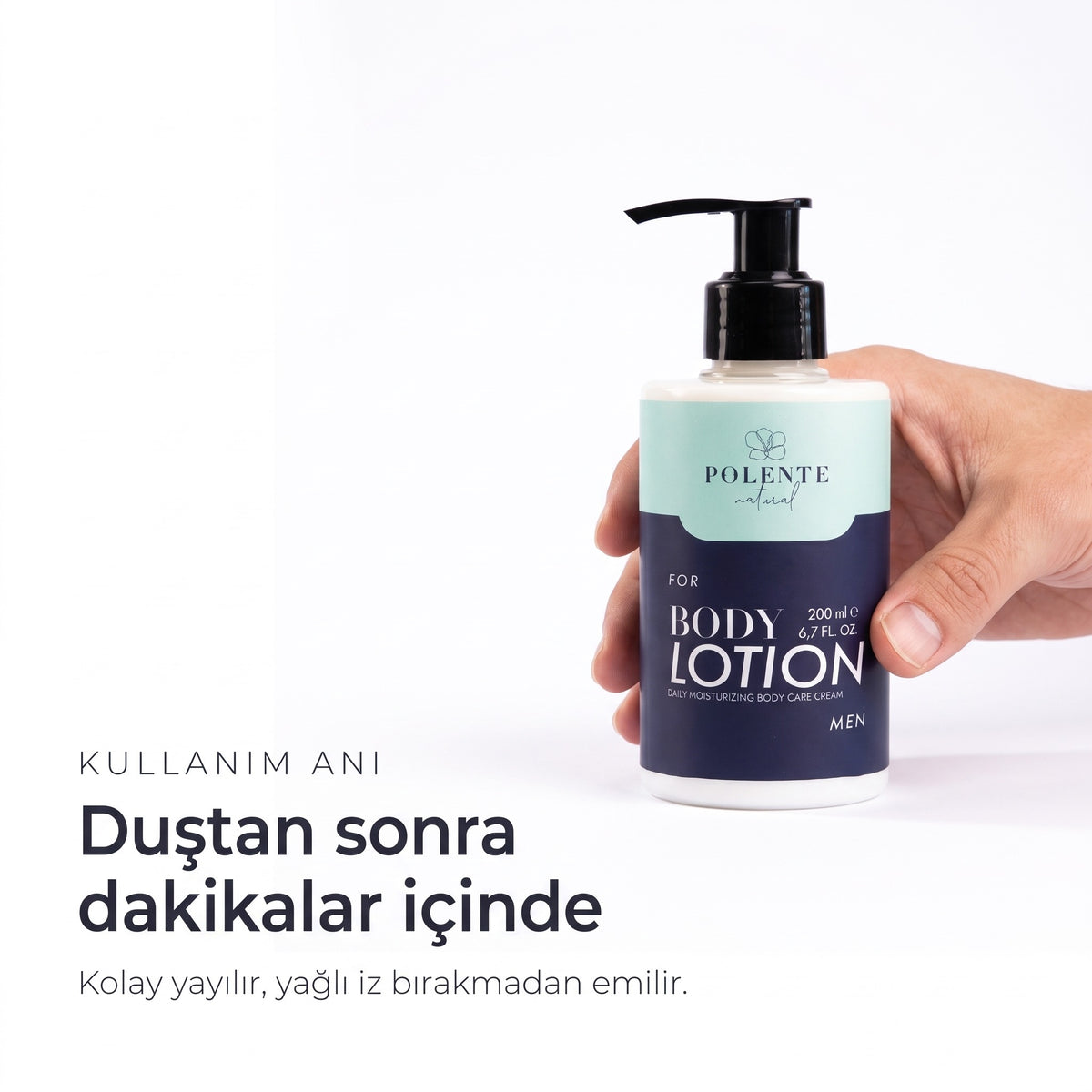 MEN BODY LOTION 200 ml — Duştan sonra dakikalar içinde emilir
