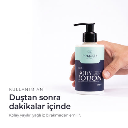 MEN BODY LOTION 200 ml — Duştan sonra dakikalar içinde emilir