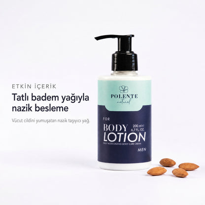 MEN BODY LOTION 200 ml — Tatlı badem yağıyla nazik besleme