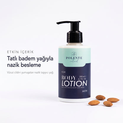 MEN BODY LOTION 200 ml — Tatlı badem yağıyla nazik besleme