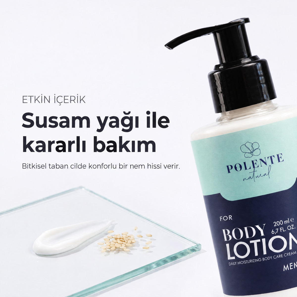 MEN BODY LOTION 200 ml — Susam yağı ile kararlı bakım