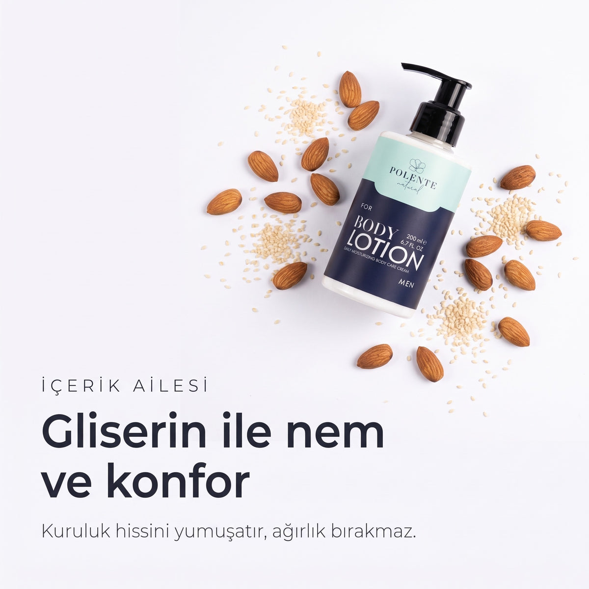 MEN BODY LOTION 200 ml — Gliserin ve hafif emollient
