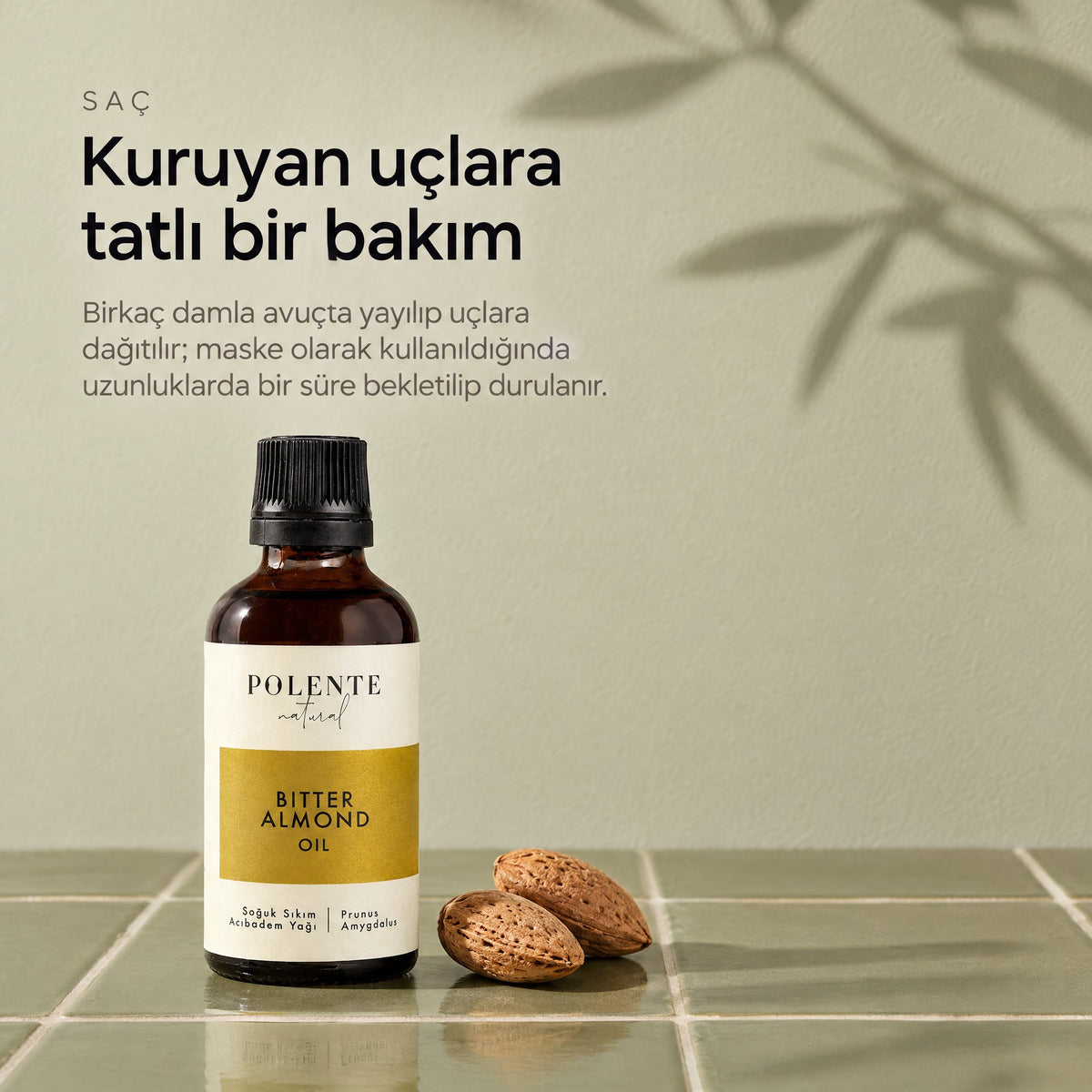 Acıbadem Yağı 50 ml — kuruyan uçlara tatlı bir bakım