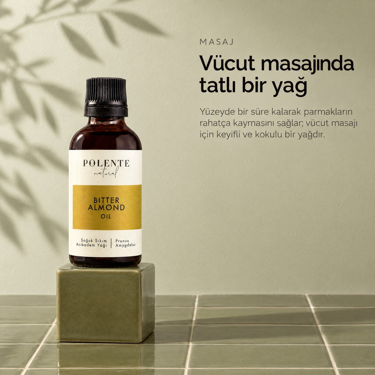 Acıbadem Yağı 50 ml — vücut masajında tatlı bir yağ
