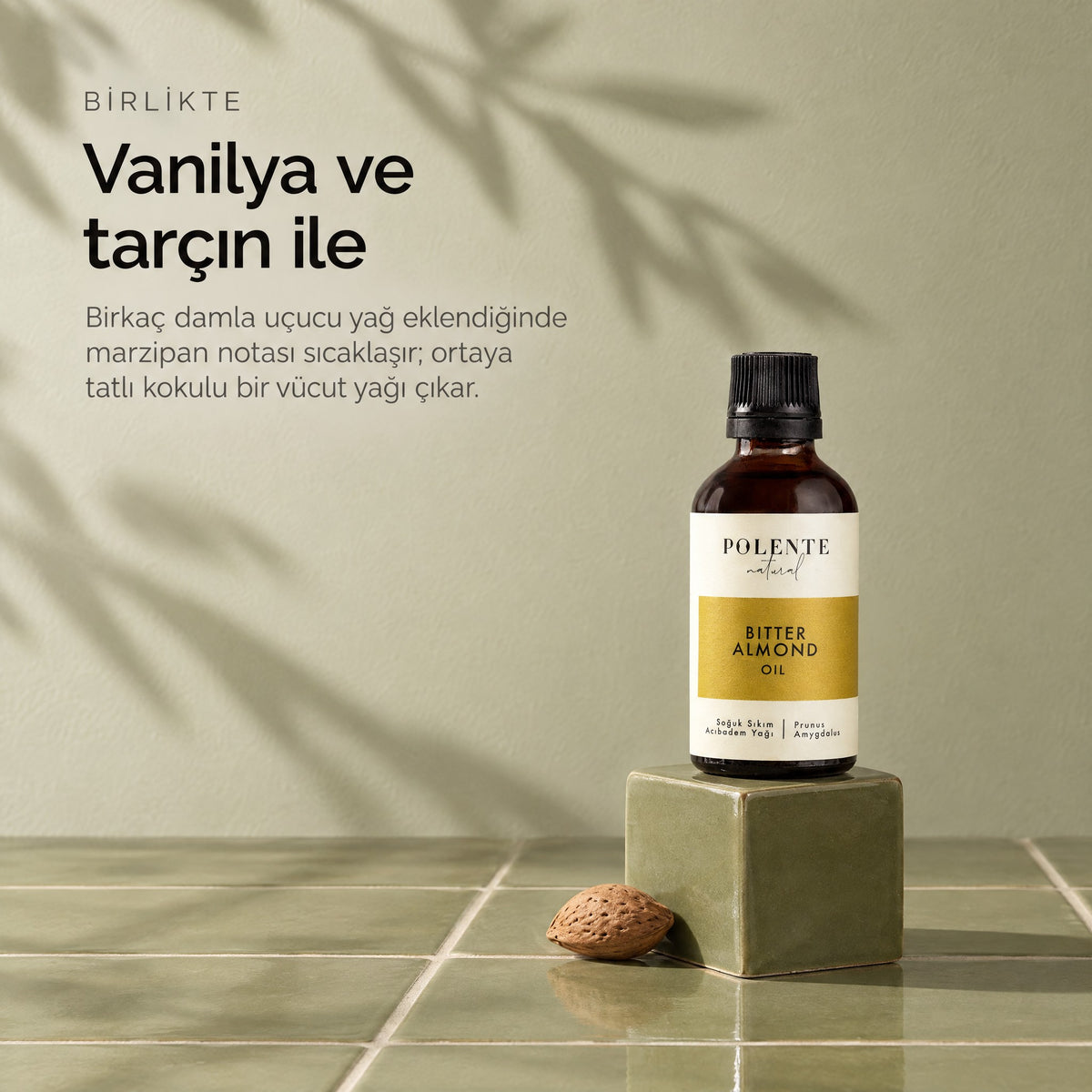 Acıbadem Yağı 50 ml — vanilya ve tarçın ile