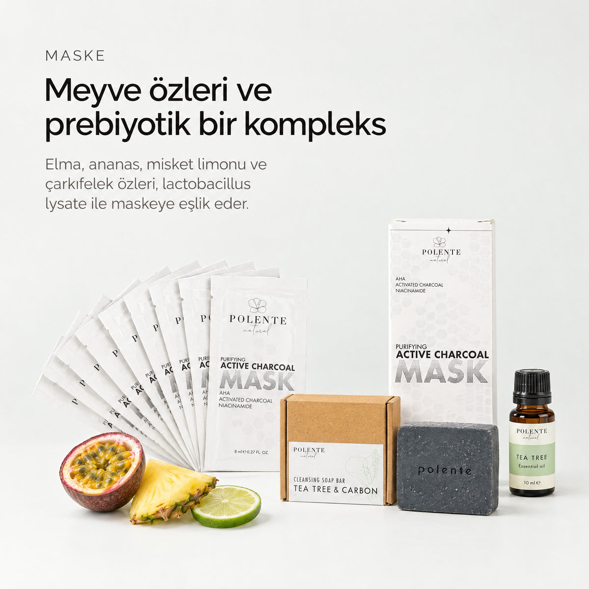 Akne Sivilce Bakım Seti — Meyve özleri ve prebiyotik bir kompleks