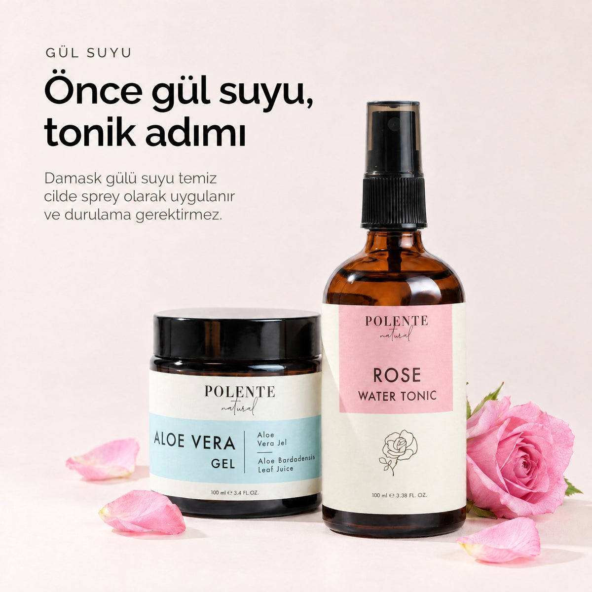Aloe Vera Jel ve Gül Suyu 2&