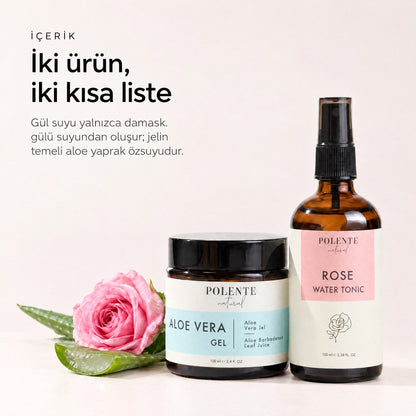Aloe Vera Jel ve Gül Suyu 2&