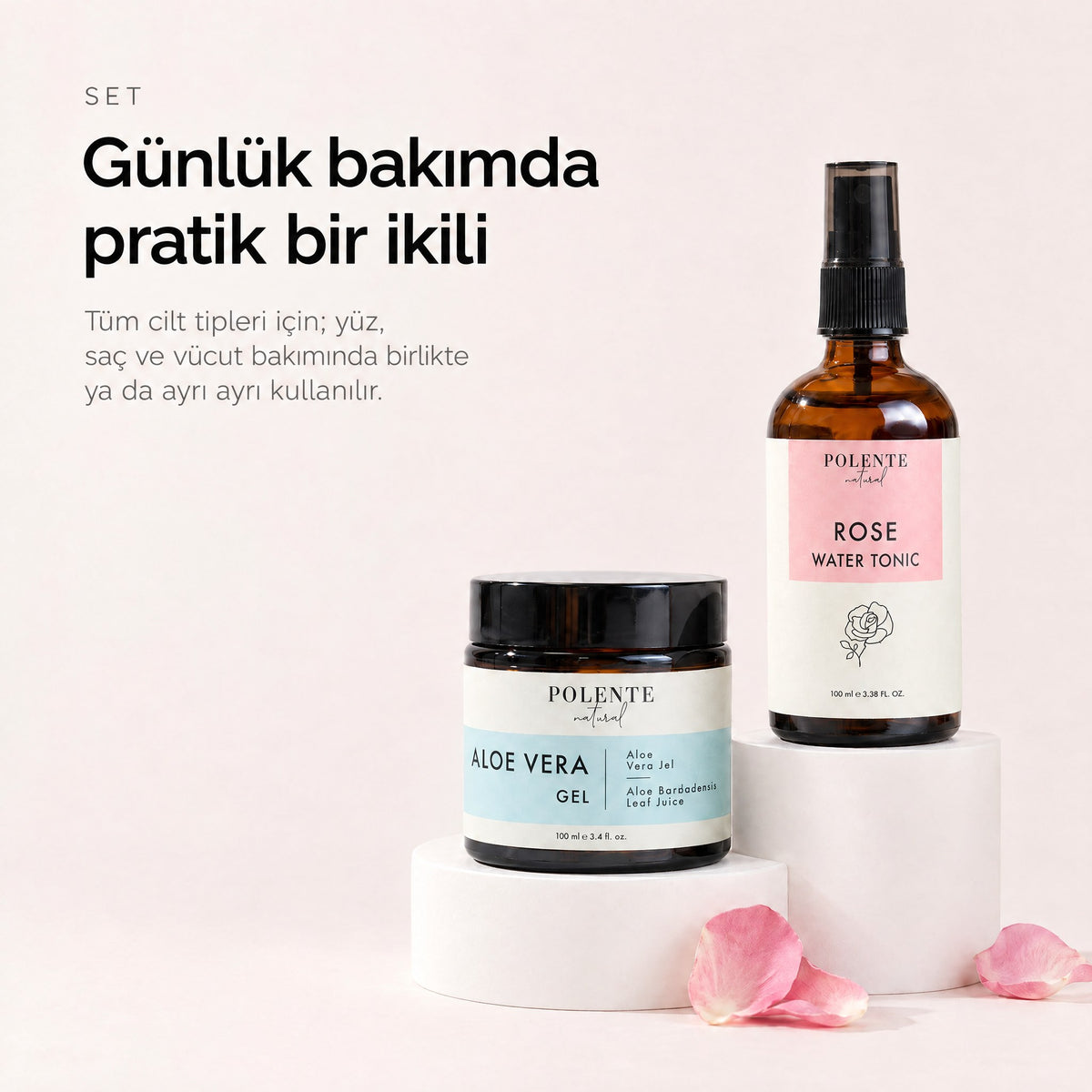 Aloe Vera Jel ve Gül Suyu 2&