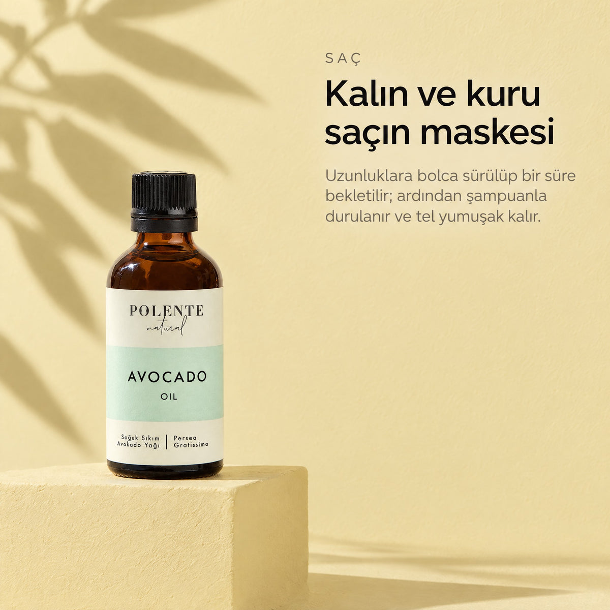 Avokado Yağı 50 ml — kalın ve kuru saçın maskesi