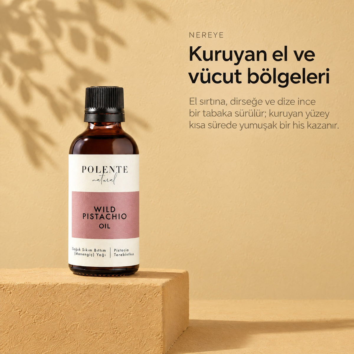 Bıttım (Menengiç) Yağı 50 ml — kuruyan el ve vücut bölgeleri