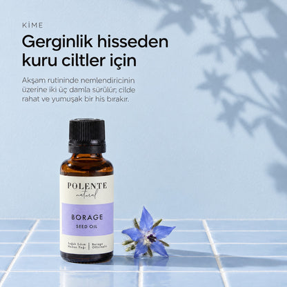 Borage (Hodan) Yağı 30 ml — gerginlik hisseden kuru ciltler için