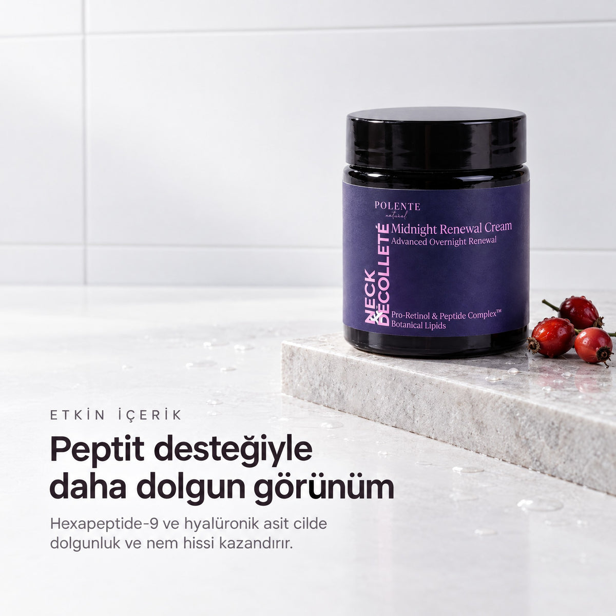 Boyun &amp; Dekolte Gece Kremi 100 ml — peptit desteğiyle daha dolgun görünüm