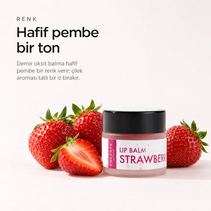Çilekli Lip Balm 10 ml — Hafif pembe bir ton