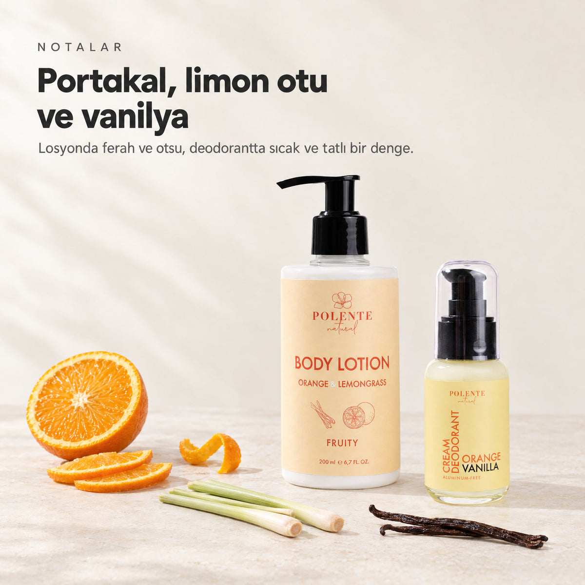 CITRUS MORNING notaları — portakal, limon otu ve vanilya