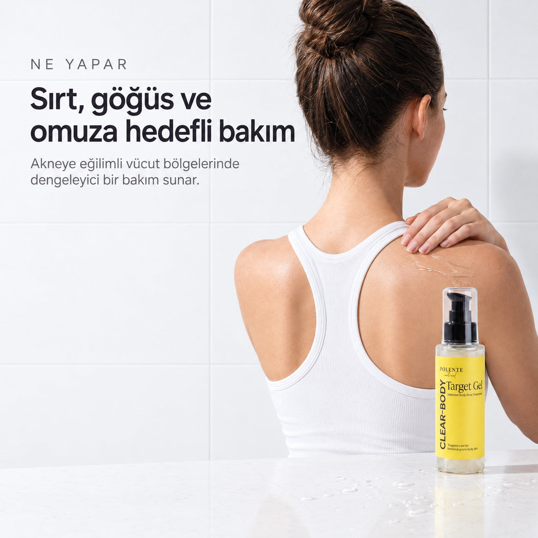 Clear-Body Vücut Akne Bakım Jeli 100 ml — sırt, göğüs ve omuza hedefli bakım