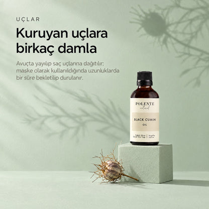 Çörek Otu Yağı 50 ml — kuruyan uçlara birkaç damla